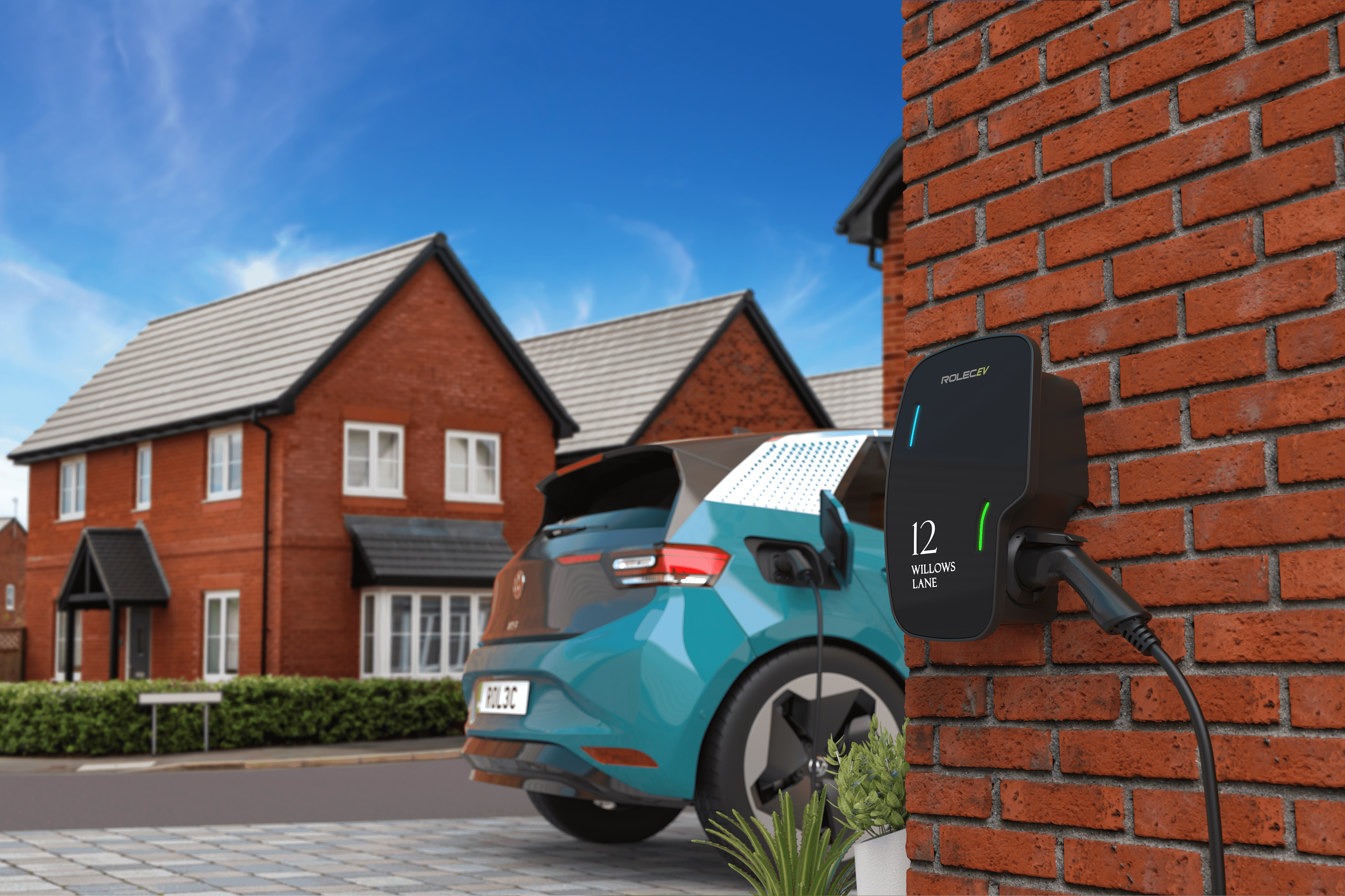 Intelligente ZURA EV Wallbox 22 kW met 1x Type 2 laadaansluiting